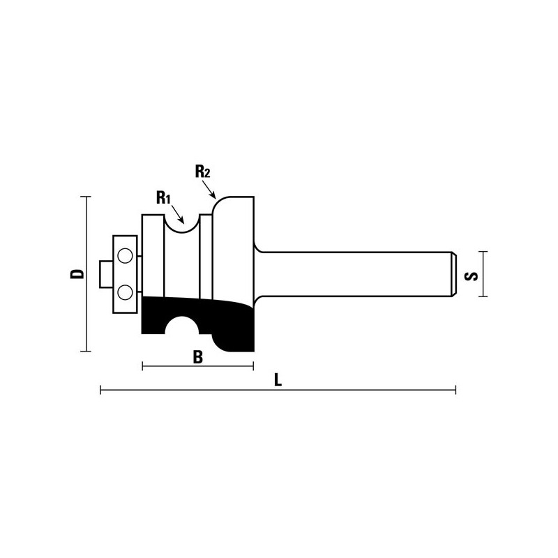 hw profilfräser mit anlauflager z2