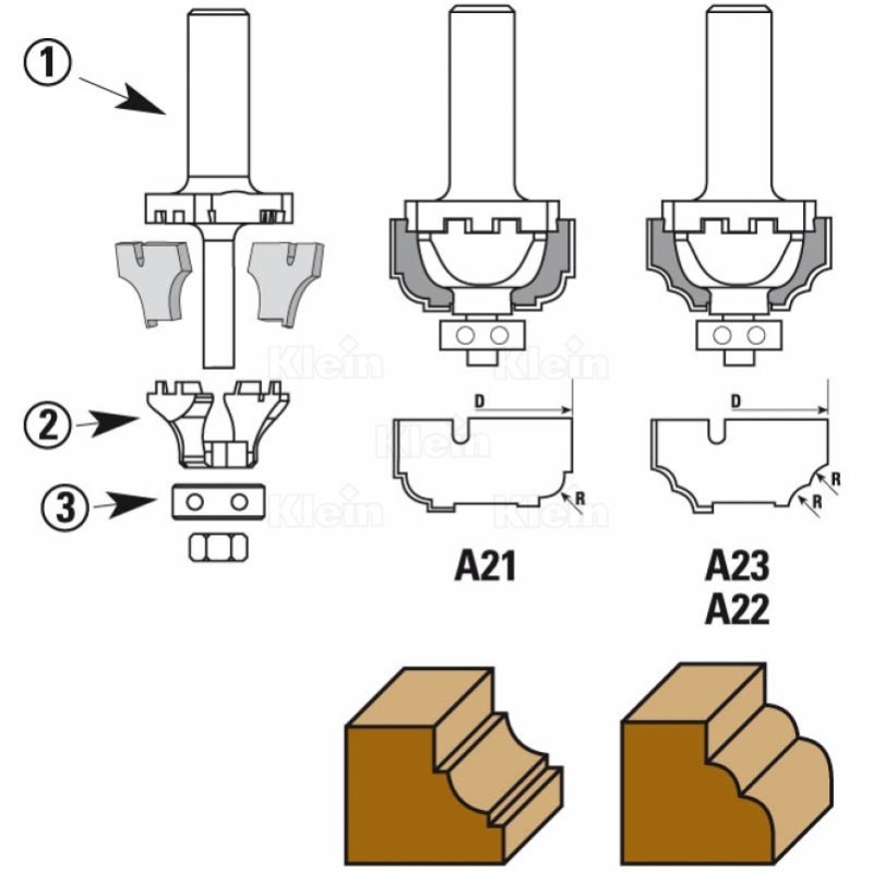 hw interchangeable insert router bits “nova system” z2