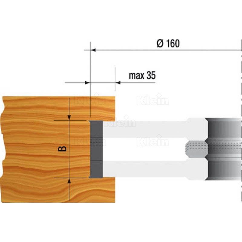 hw adjustable cutterhead with reversible knives for grooves