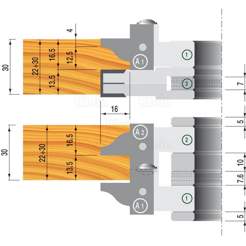 hw tooling set for profiles and counterprofiles