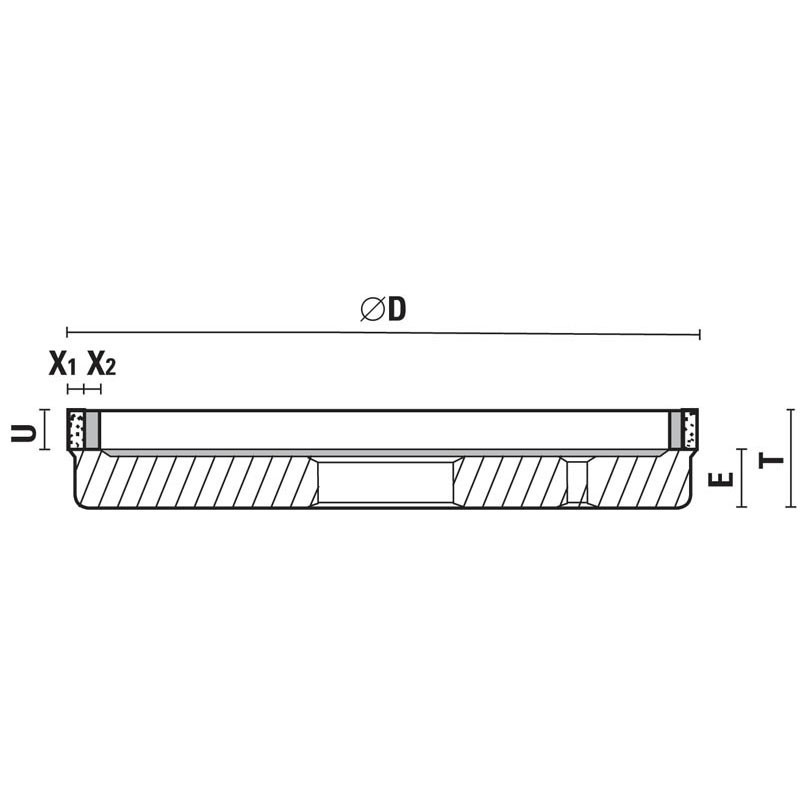 grinding wheel for hw tipped sawblades