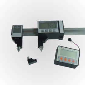 gauge with wireless connection for linear, inside/outside, distance between holes, out of square angles measurements