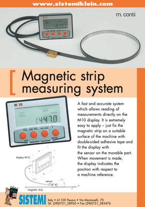 magnetic strip for linear measurements panel sizing machines