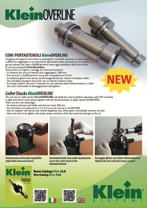 collet chucks high speed low noise, G 2.5 balancing grade, no noise nuts, 36.000 RPM, extended length tool holders